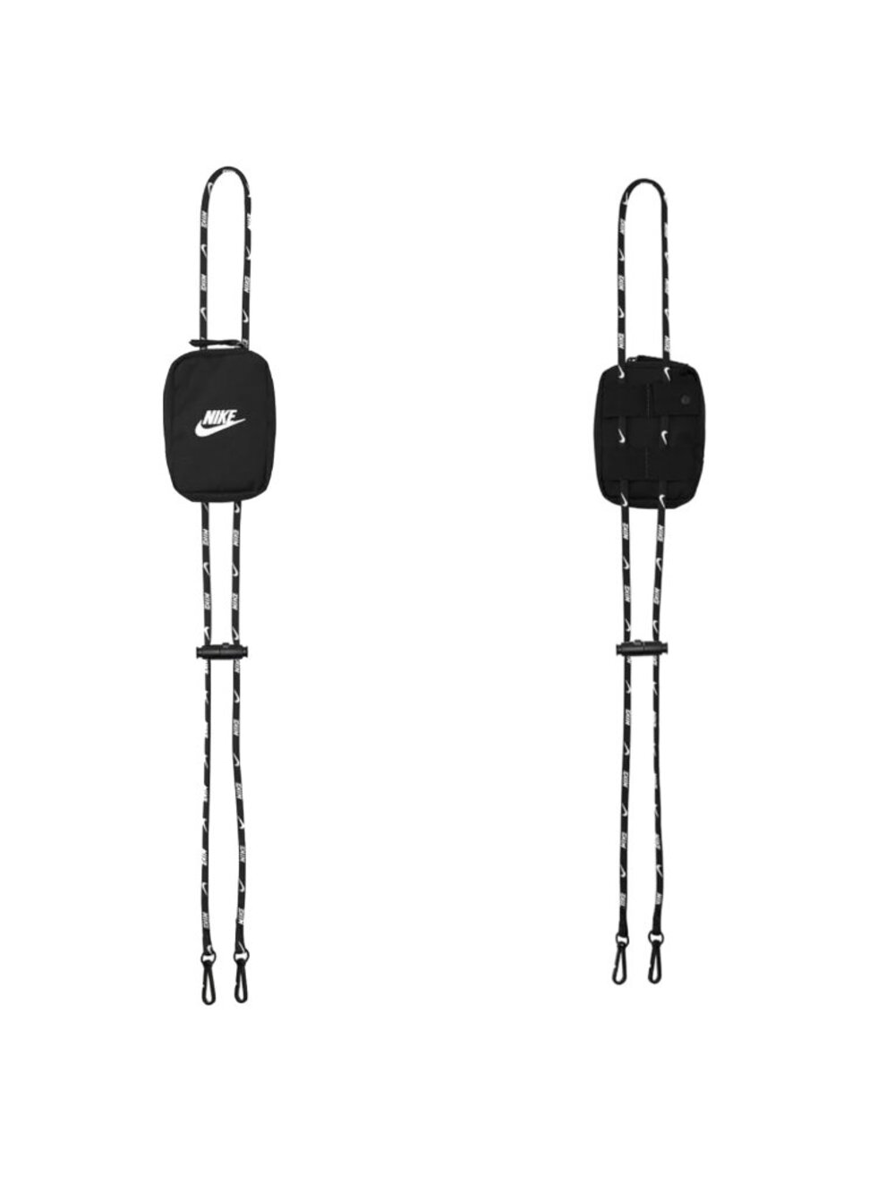 NIKE CLUB Accessories Pouch Lanyard Small Sports Fashion Black Zip Close - Picture 2 of 6